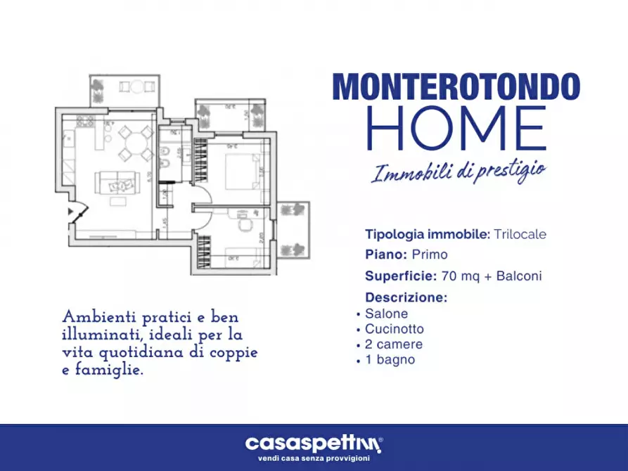 Immagine 15 di Appartamento in vendita  in Via Piave, 48 a Monterotondo