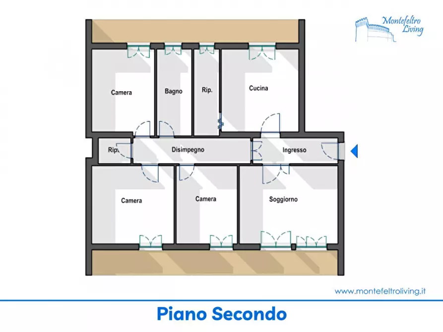 Immagine 24 di Appartamento in vendita  in Via del Garibaldino Ignoto a Macerata Feltria