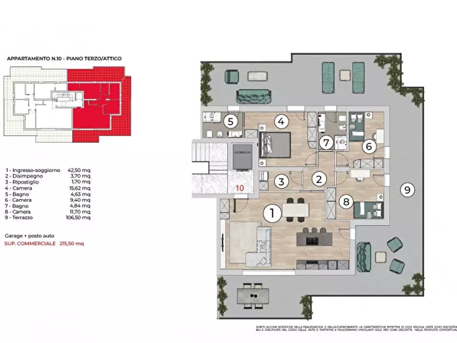 Immagine 18 di Attico in vendita  in Via Bernardo Trevisan a Padova