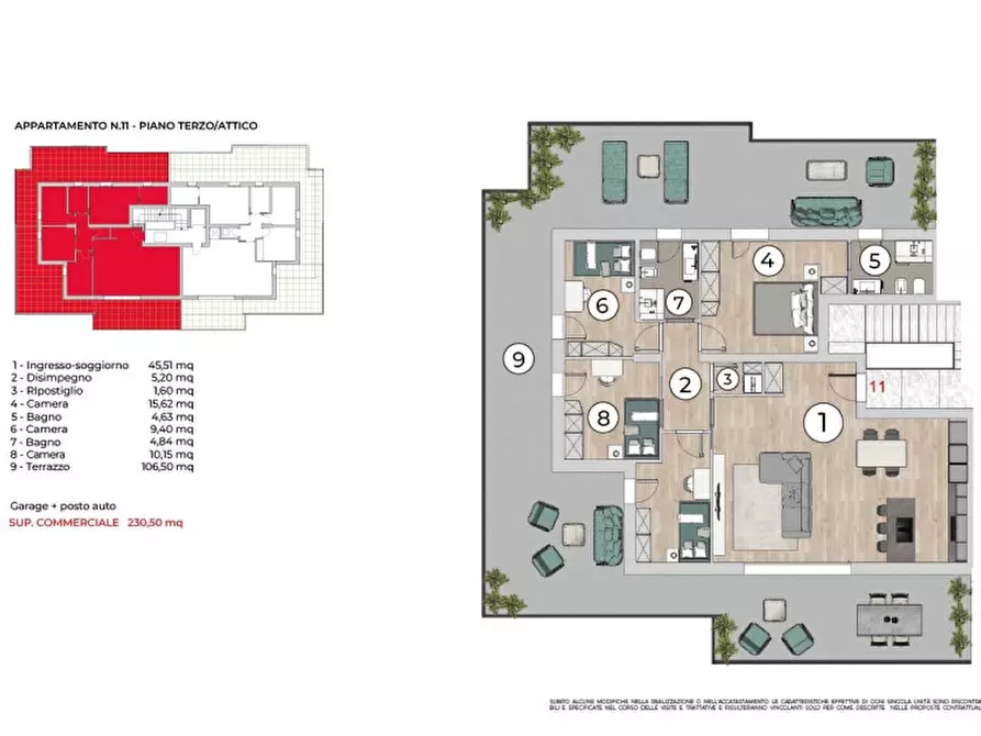 Immagine 14 di Attico in vendita  in Via Bernardo Trevisan a Padova