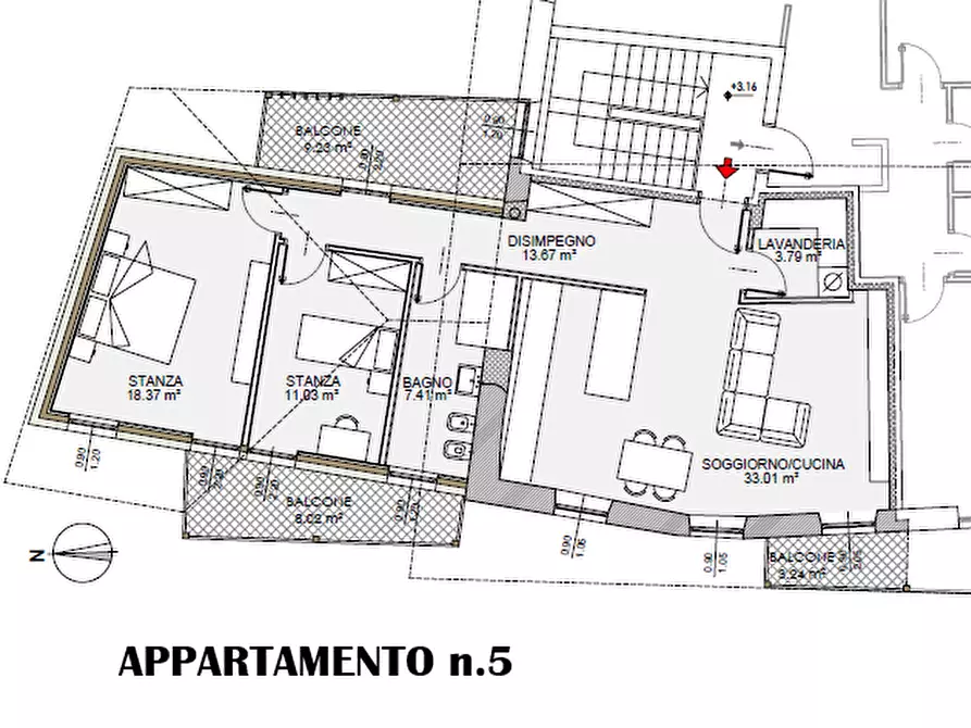 Immagine 11 di Appartamento in vendita  a Borgo D'anaunia