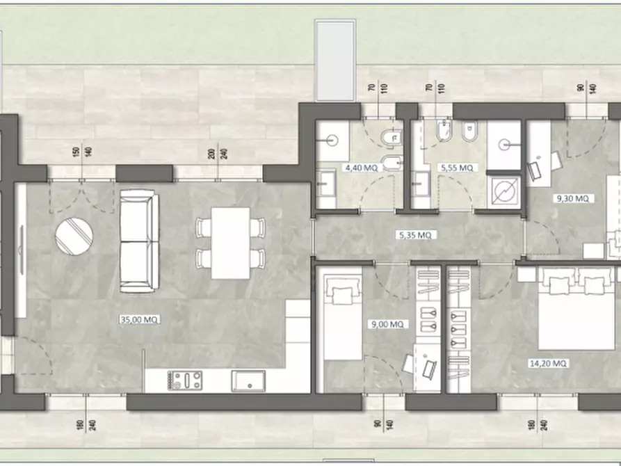 Immagine 5 di Appartamento in vendita  in Rezzato Via Leonoardo Da Vinci a Rezzato