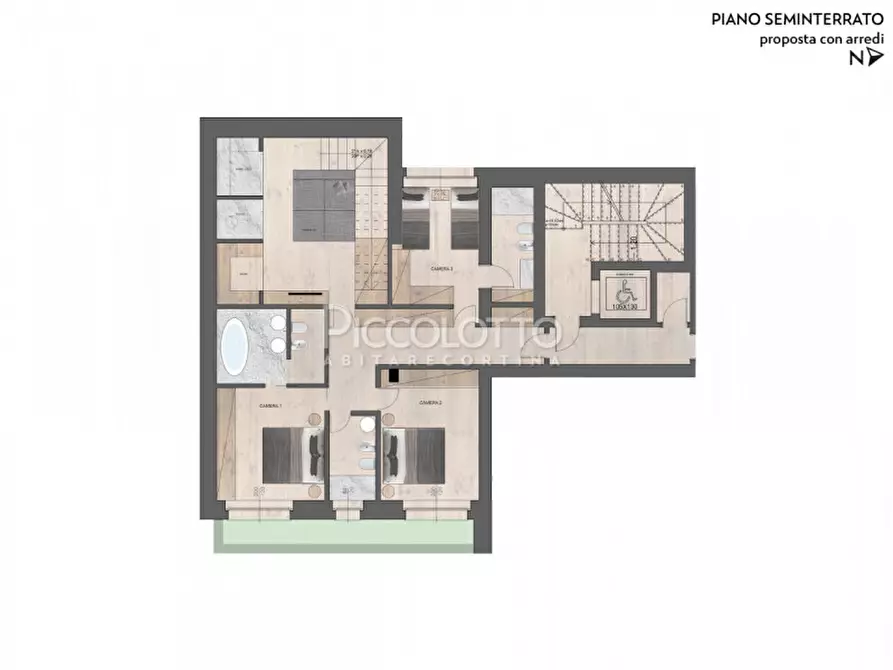 Immagine 15 di Appartamento in vendita  in Località Ronco a Cortina D'ampezzo