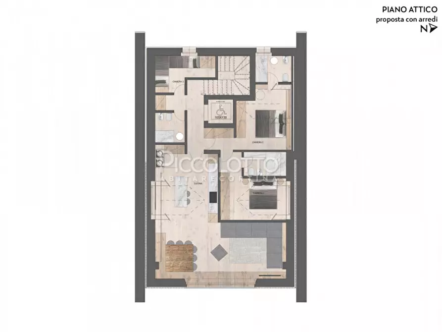 Immagine 15 di Attico in vendita  in Località Ronco a Cortina D'ampezzo