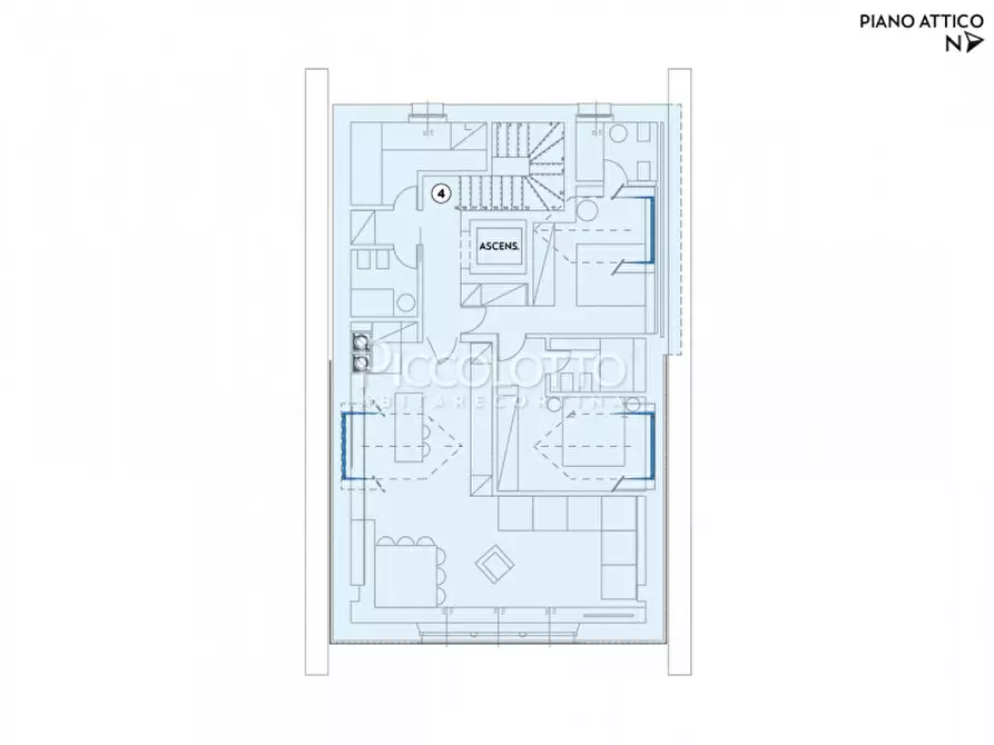 Immagine 16 di Attico in vendita  in Località Ronco a Cortina D'ampezzo