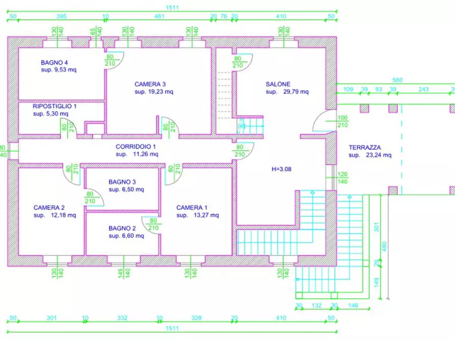 Immagine 43 di Rustico / casale in vendita  a Lisciano Niccone