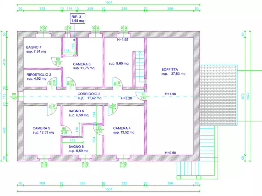 Immagine 44 di Rustico / casale in vendita  a Lisciano Niccone