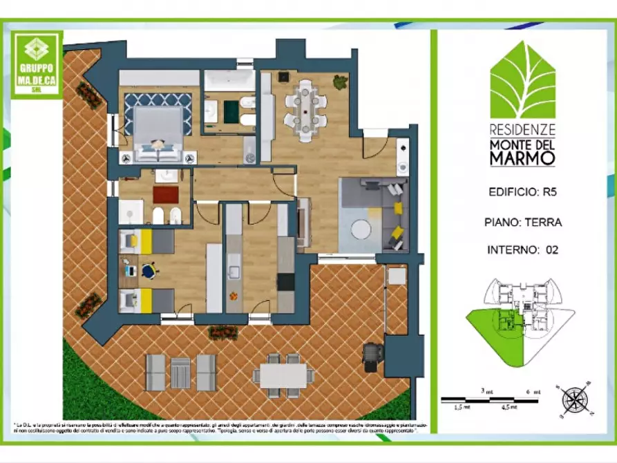 Immagine 3 di Appartamento in vendita  in Via Monte del Marmo a Roma