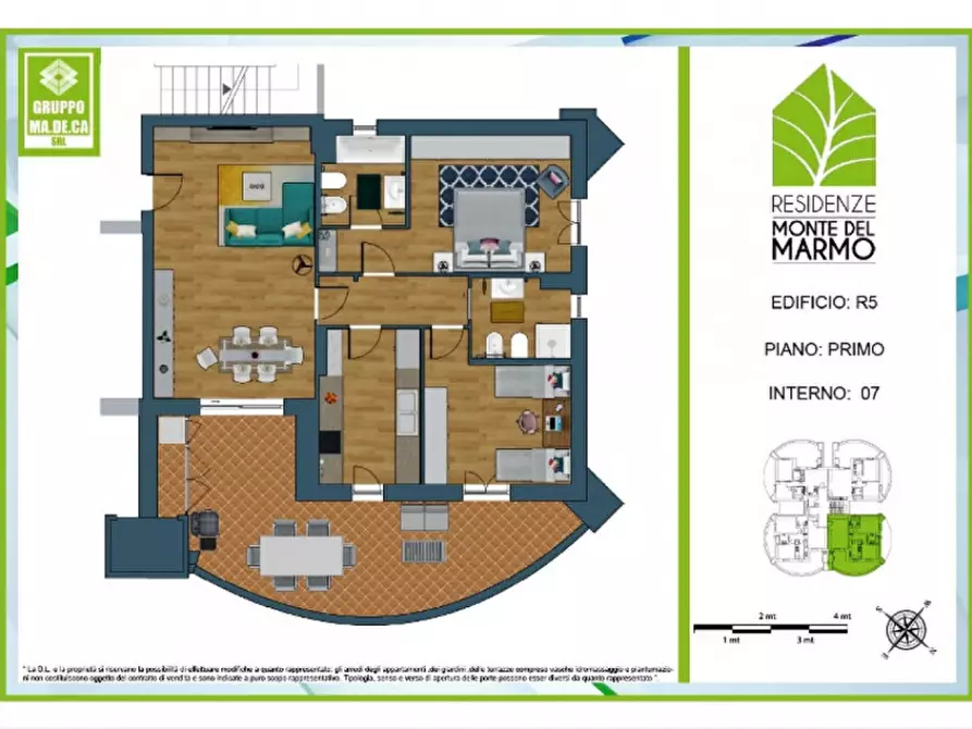 Immagine 1 di Appartamento in vendita  in via monte del marmo a Roma
