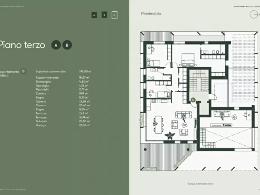 Immagine 2 di Attico in vendita  in Carpenedo a Venezia