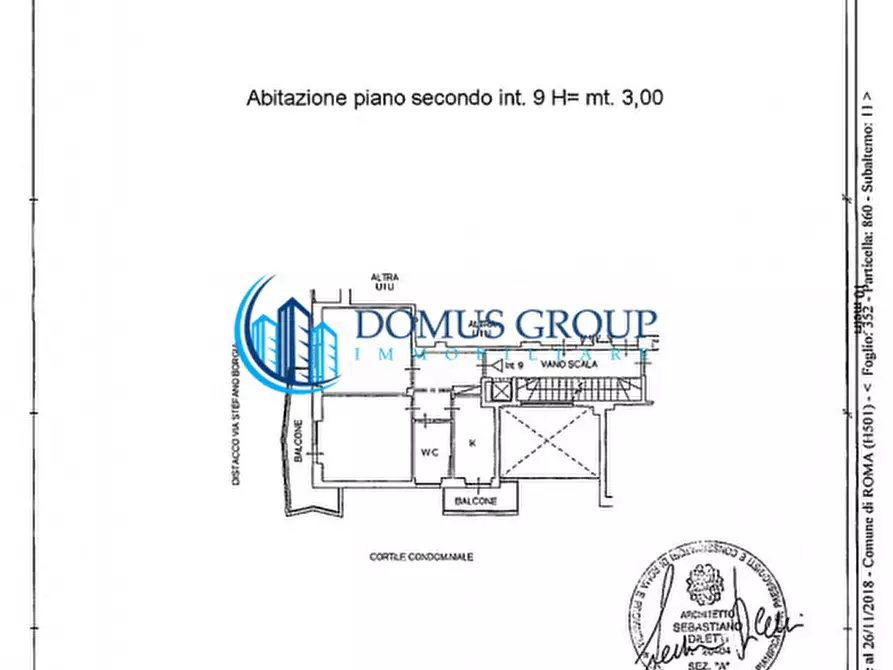 Immagine 9 di Appartamento in vendita  in Via Stefano Borgia a Roma