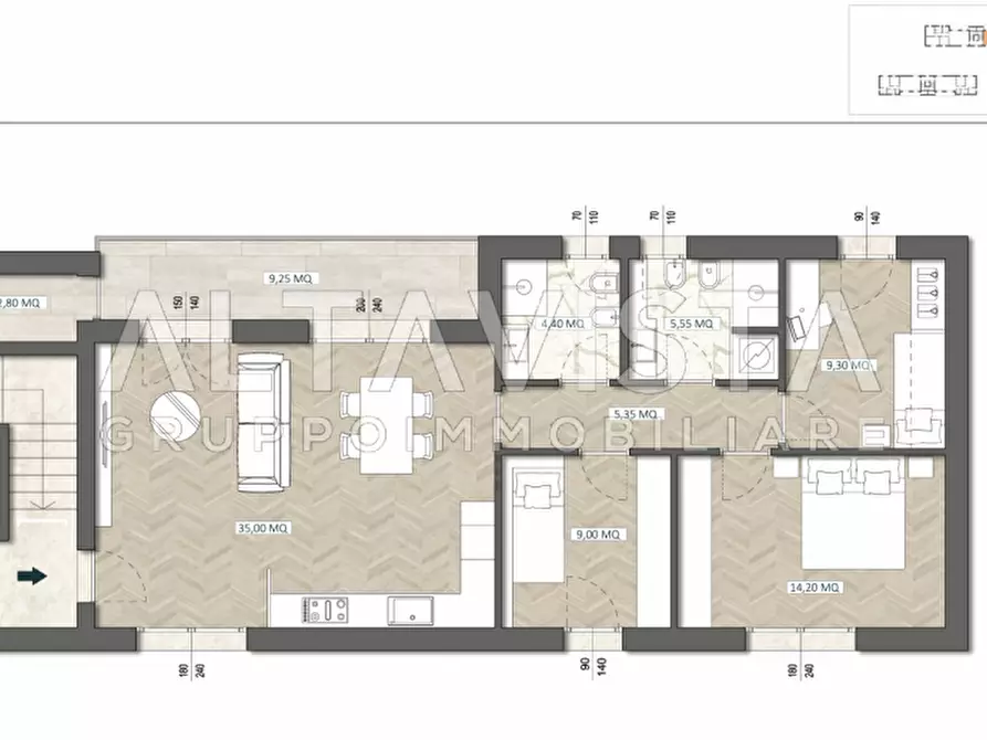 Immagine 4 di Appartamento in vendita  in Rezzato Via Leonoardo Da Vinci a Rezzato