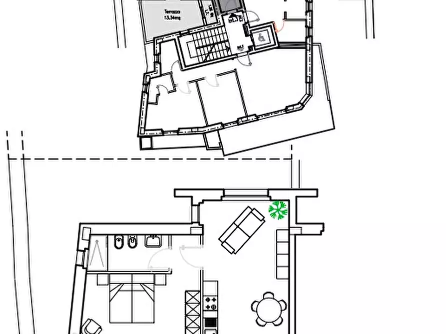 Immagine 6 di Appartamento in vendita  in Via Santa Maria della Grotticella 30 a Viterbo