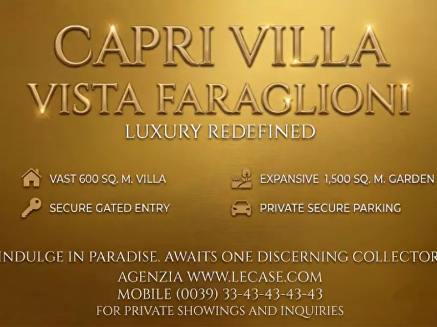 Immagine 1 di Villa in vendita  a Capri