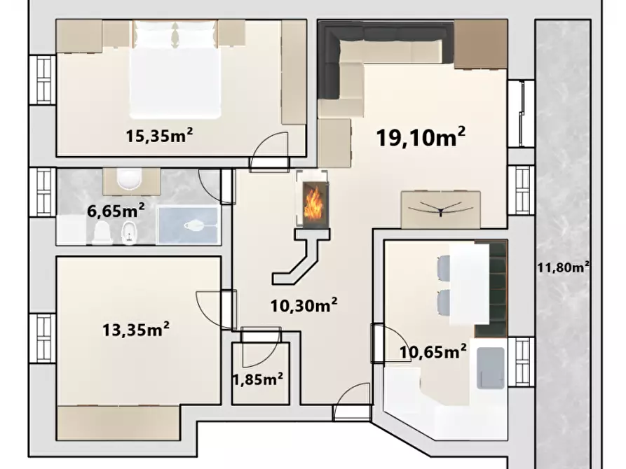 Immagine 13 di Appartamento in vendita  in St.-Michael-Platz - Piazza San Michele a Appiano Sulla Strada Del Vino .Eppan An Der.