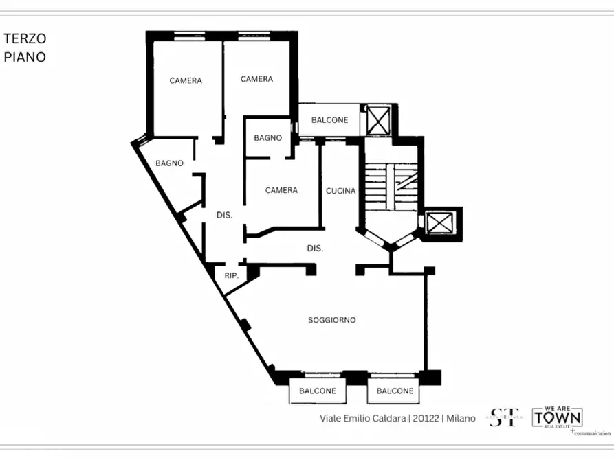 Immagine 20 di Appartamento in vendita  in Viale Emilio Caldara a Milano
