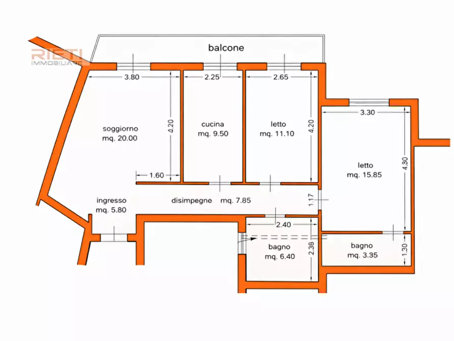 Immagine 8 di Appartamento in vendita  in via del terminillo, 23 a Rieti