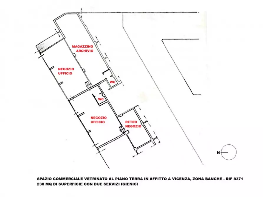 Immagine 18 di Negozio in affitto  in Via dei Cappuccini a Vicenza