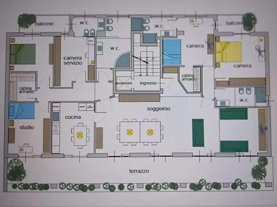 Immagine 2 di Attico in vendita  in Corso Lodi, 104 a Milano