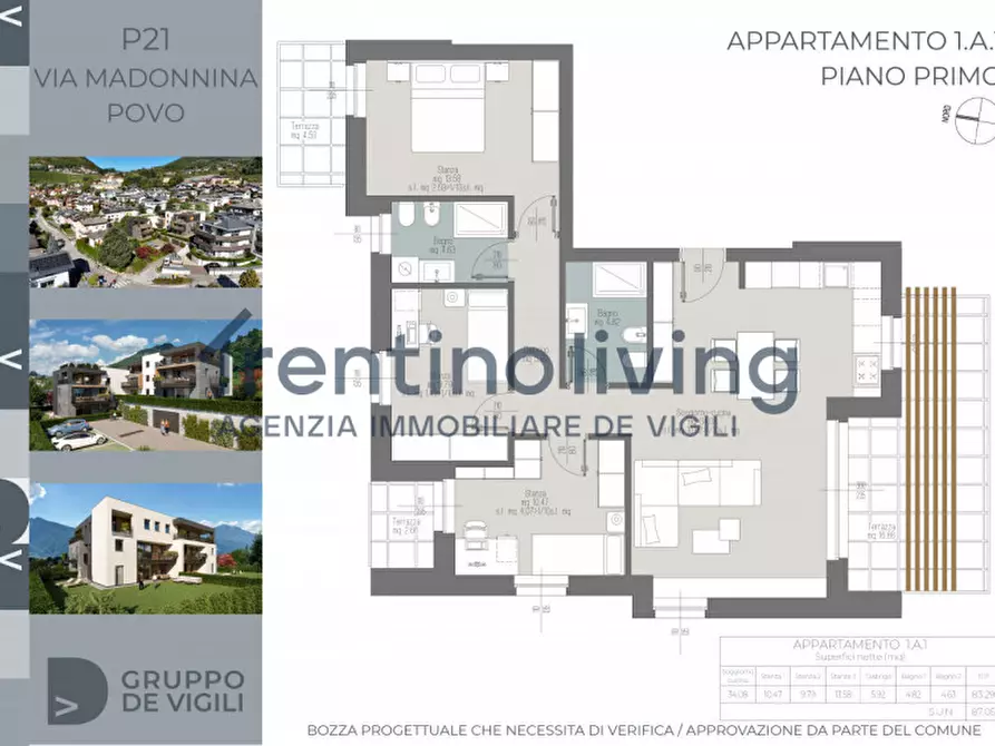 Immagine 10 di Appartamento in vendita  in Via Madonnina a Trento