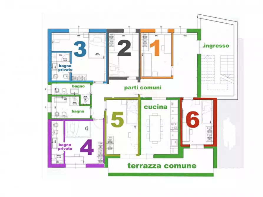 Immagine 1 di Camera in vendita  in Via Egidio Forcellini a Padova