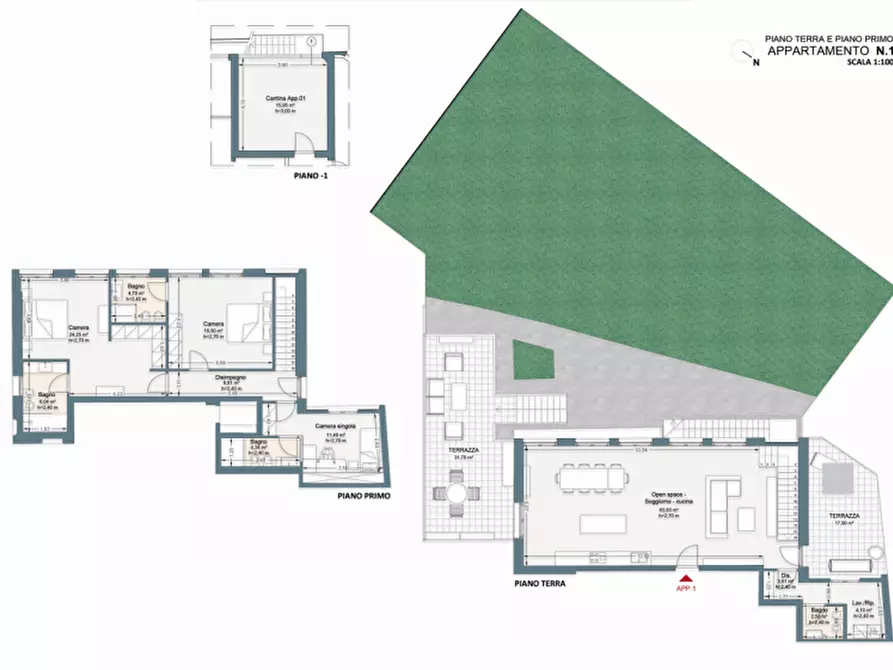 Immagine 27 di Appartamento in vendita  in VIALE GRAMSCI a Firenze