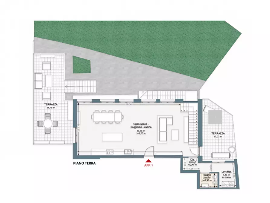 Immagine 28 di Appartamento in vendita  in VIALE GRAMSCI a Firenze