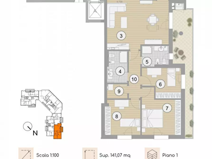 Immagine 17 di Appartamento in vendita  in Via Divisione Folgore 9 a Vicenza