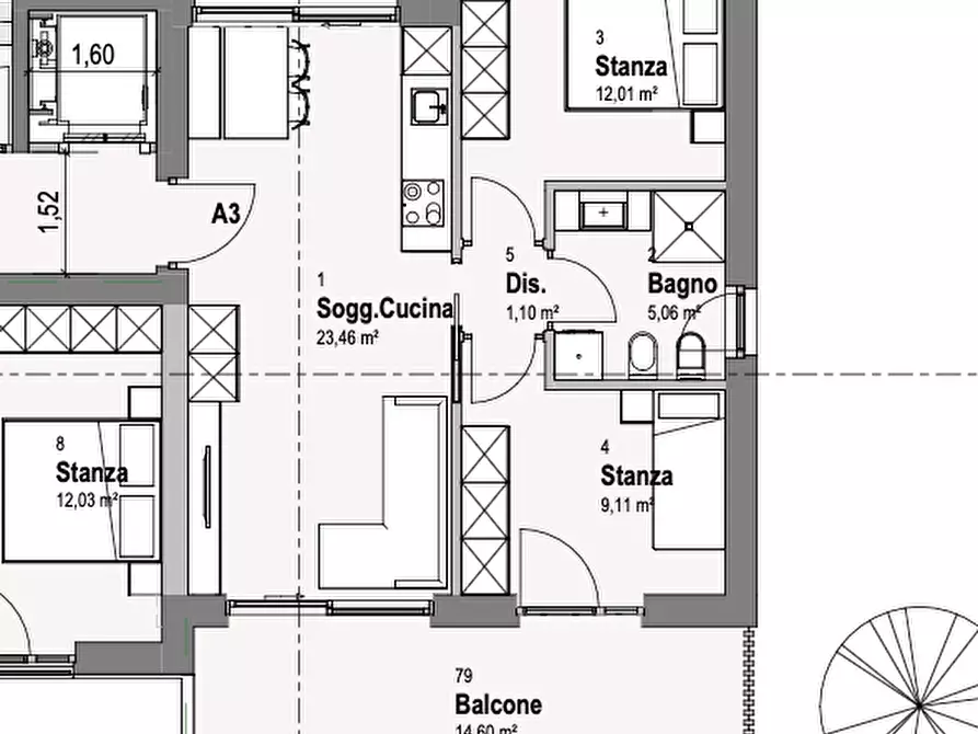 Immagine 4 di Appartamento in vendita  a Montagna .Montan.