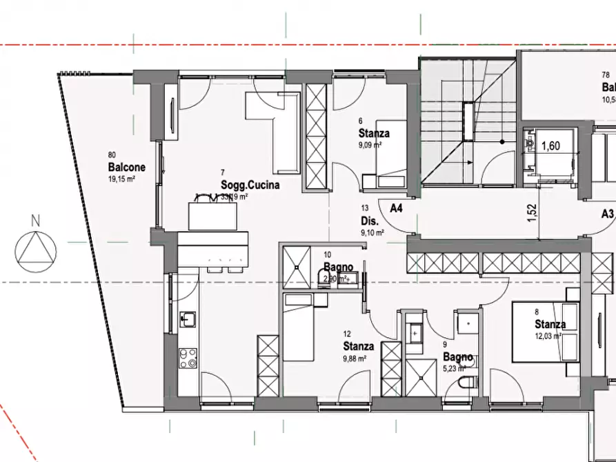 Immagine 4 di Appartamento in vendita  a Montagna .Montan.
