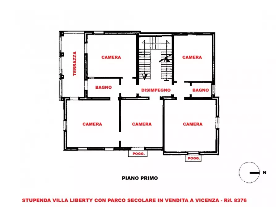 Immagine 38 di Villa in vendita  in Via Legione Antonini, a Vicenza