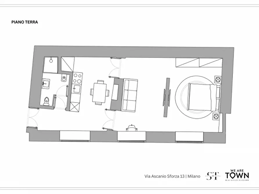 Immagine 31 di Appartamento in affitto  in Via Ascanio Sforza 13 a Milano