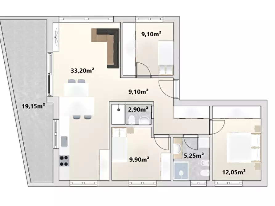 Immagine 9 di Appartamento in vendita  a Montagna .Montan.