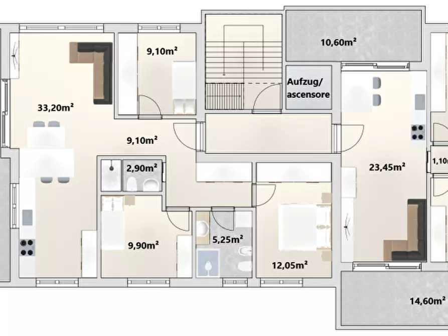 Immagine 10 di Attico in vendita  a Montagna .Montan.