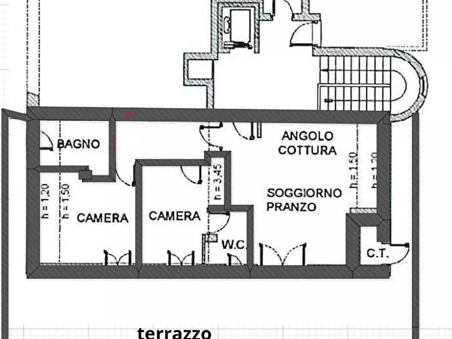 Immagine 14 di Attico in vendita  in Via Yuri Gagarin a Corciano