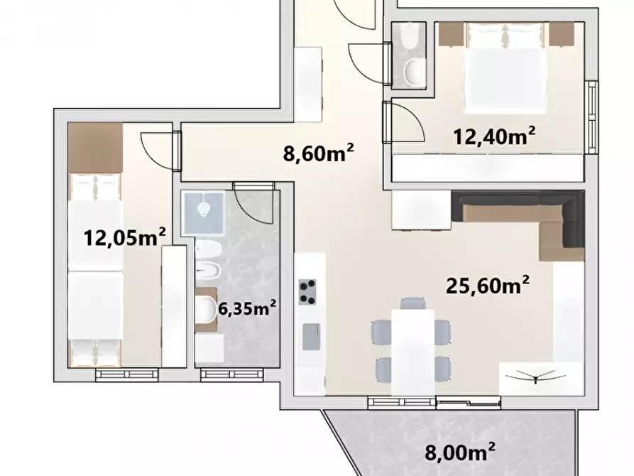 Immagine 16 di Appartamento in vendita  in Vittorio-Alfieri-Straße - Via Vittorio Alfieri a Merano .Meran.