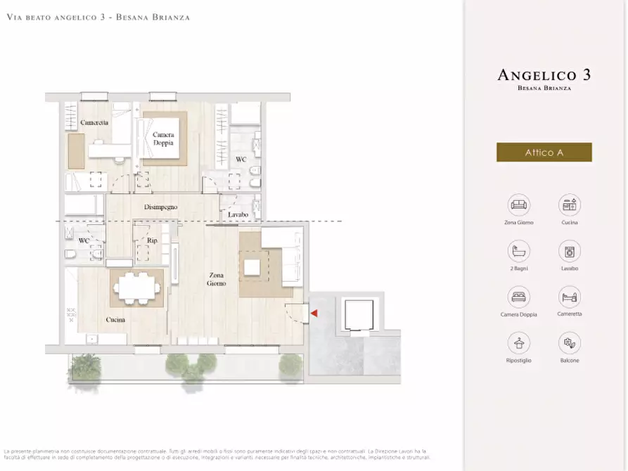 Immagine 4 di Appartamento in vendita  in Via Beato Angelico 3 a Besana In Brianza