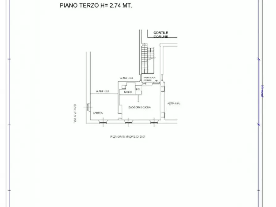Immagine 17 di Appartamento in vendita  in Piazza Gran Madre di Dio a Torino