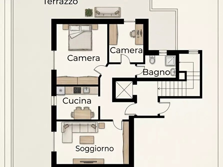 Immagine 17 di Appartamento in vendita  in Viale Duprè Theseider a Rieti