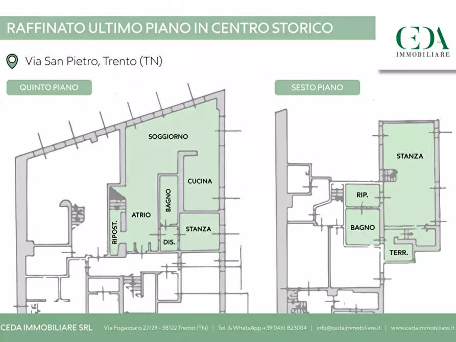 Immagine 15 di Attico in affitto  in Via San Pietro a Trento