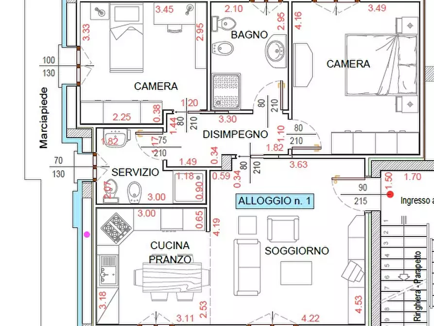 Immagine 16 di Appartamento in vendita  in Via Piave 27 a Azzano Decimo