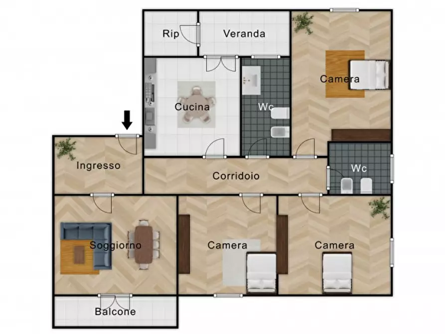 Immagine 19 di Appartamento in vendita  in Via Rosina Anselmi a Palermo