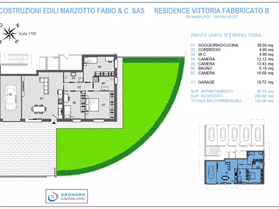 Immagine 9 di Appartamento in vendita  in Via Bachelet a Saonara