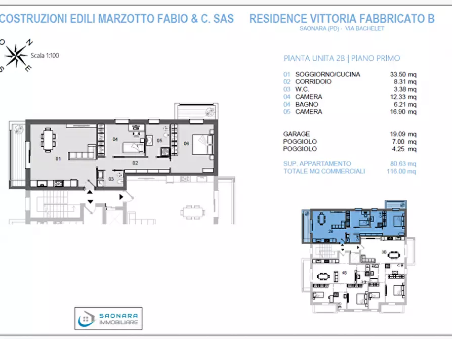 Immagine 9 di Appartamento in vendita  in Via Bachelet a Saonara