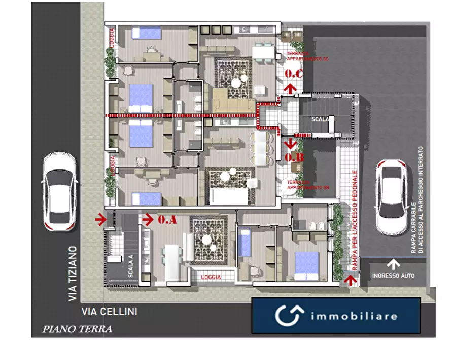 Immagine 3 di Appartamento in vendita  in Via Cellini 2 a Sorso