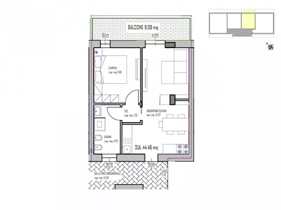 Immagine 2 di Appartamento in vendita  in Via Indipendenza 3 a Mondolfo