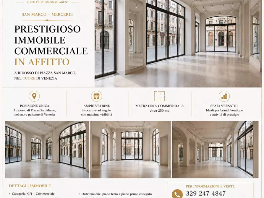 Immagine 1 di Attività commerciale in affitto  in piazza san marco a Venezia