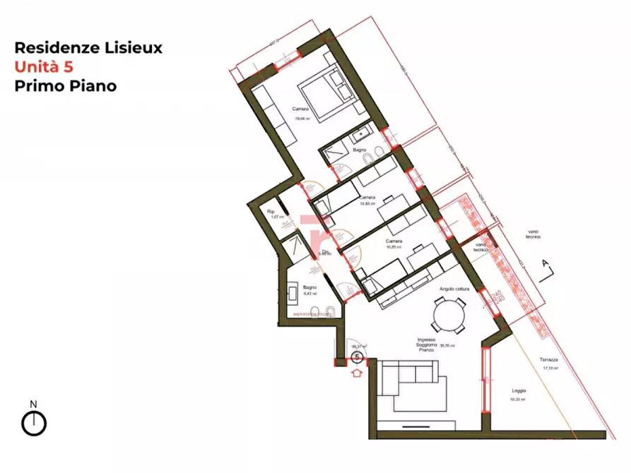 Immagine 9 di Appartamento in vendita  in Via Maria Teresa Lisieux a Albignasego