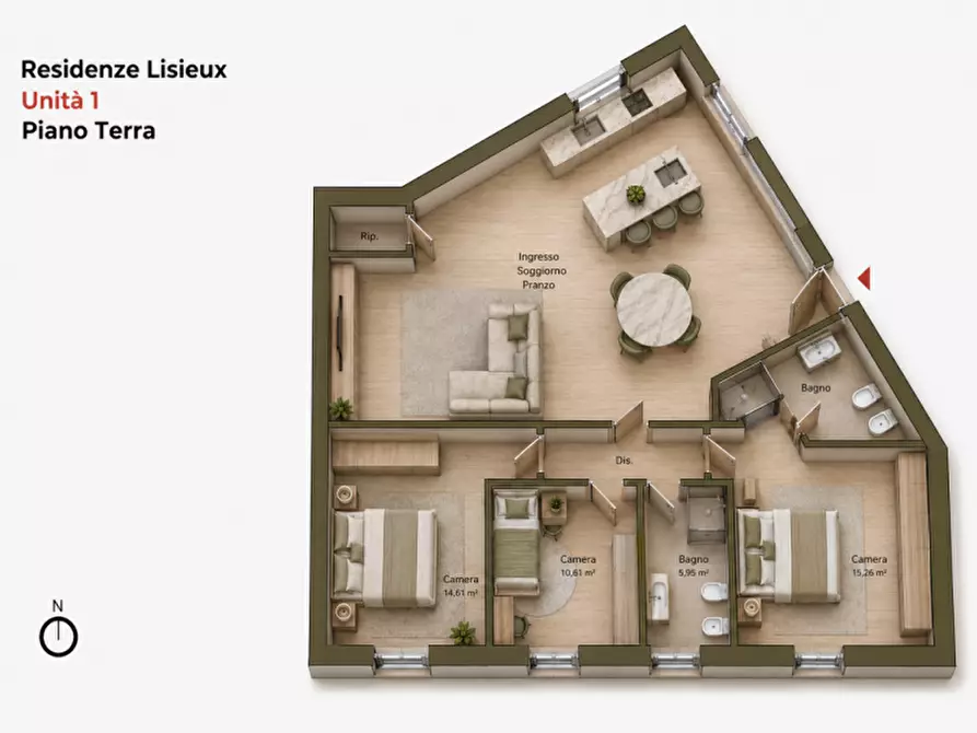 Immagine 9 di Appartamento in vendita  in Via Maria Teresa Lisieux a Albignasego