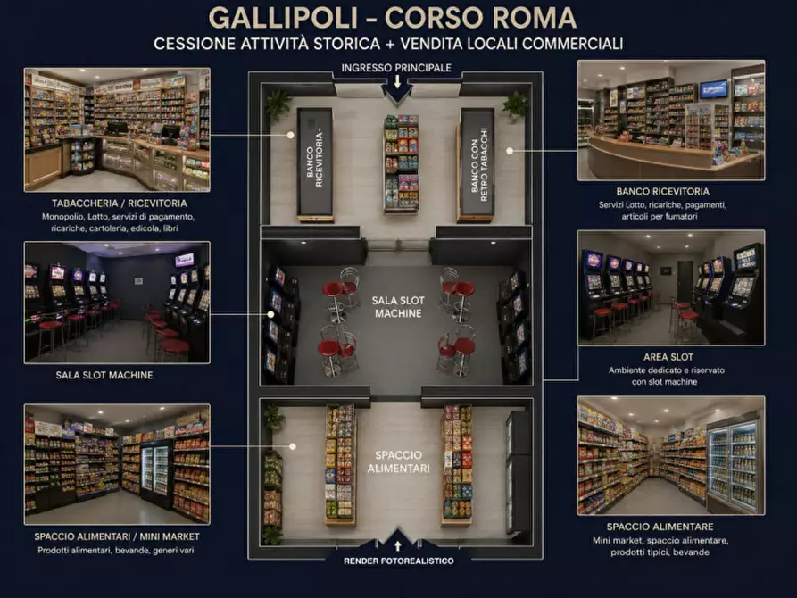 Immagine 1 di Negozio in vendita  in corso roma a Gallipoli